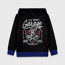 Толстовка-худи детская Gas Monkey Garage, цвет: 3D-синий