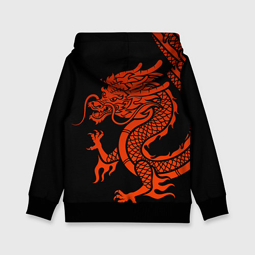 Детская толстовка RED CHINA DRAGON / 3D-Черный – фото 2