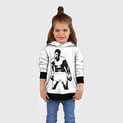 Толстовка-худи детская The Greatest Muhammad Ali, цвет: 3D-черный — фото 2