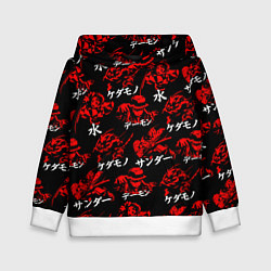 Толстовка-худи детская КЛИНОК, РАССЕКАЮЩИЙ ДЕМОНОВ, цвет: 3D-белый