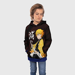 Толстовка-худи детская КЛИНОК РАССЕКАЮЩИЙ ДЕМОНОВ, цвет: 3D-синий — фото 2