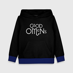 Толстовка-худи детская GOOD OMENS БЛАГИЕ ЗНАМЕНИЯ КРЫЛЬЯ, цвет: 3D-синий