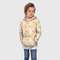 Толстовка-худи детская Знаки Зодиака, цвет: 3D-белый — фото 2