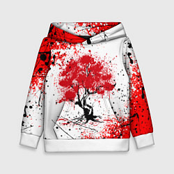 Толстовка-худи детская САКУРА SAKURA ВИШНЯ, цвет: 3D-белый