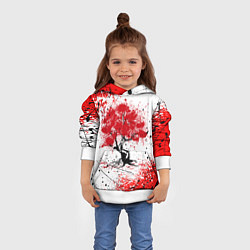 Толстовка-худи детская САКУРА SAKURA ВИШНЯ, цвет: 3D-белый — фото 2