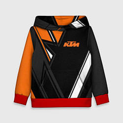 Толстовка-худи детская KTM КТМ, цвет: 3D-красный