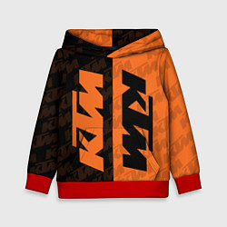 Толстовка-худи детская KTM КТМ Z, цвет: 3D-красный