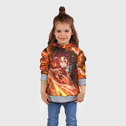 Толстовка-худи детская КЛИНОК РАССЕКАЮЩИЙ ДЕМОНОВ, цвет: 3D-меланж — фото 2