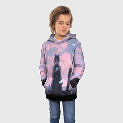 Толстовка-худи детская КЛИНОК РАССЕКАЮЩИЙ ДЕМОНОВ, цвет: 3D-черный — фото 2