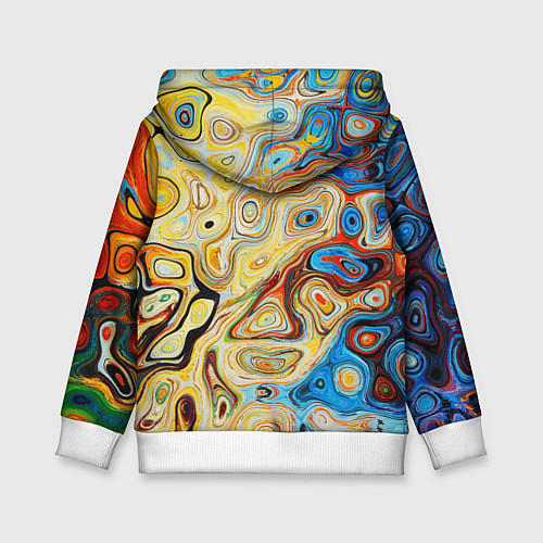 Детская толстовка Цветные абстрактные пятна / 3D-Белый – фото 2