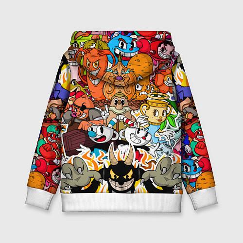 Детская толстовка CUPHEAD / 3D-Белый – фото 2