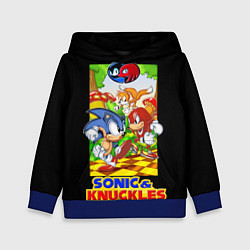 Толстовка-худи детская Sonic&Knuckles, цвет: 3D-синий