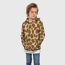 Толстовка-худи детская Шкура жирафа, цвет: 3D-белый — фото 2
