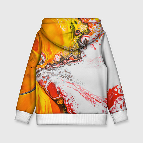 Детская толстовка Рисунок желтой краской / 3D-Белый – фото 2