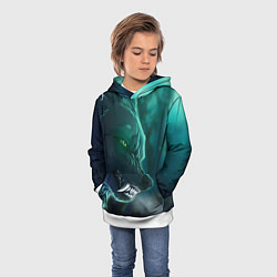 Толстовка-худи детская ВОЛЧИЙ ОСКАЛ, цвет: 3D-белый — фото 2