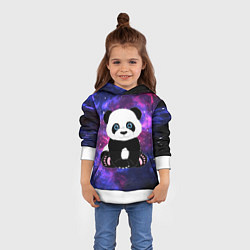 Толстовка-худи детская Space Panda, цвет: 3D-белый — фото 2
