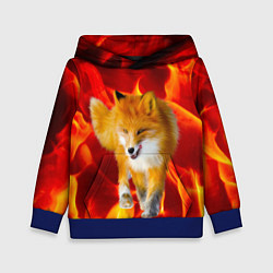 Толстовка-худи детская Fire Fox, цвет: 3D-синий