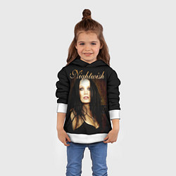 Толстовка-худи детская Nightwish, цвет: 3D-белый — фото 2
