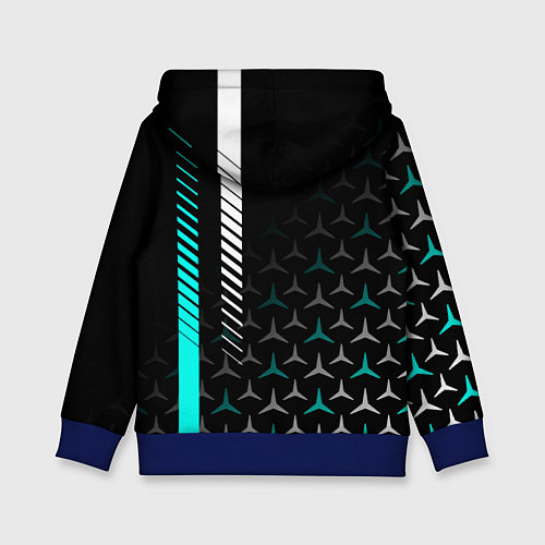 Детская толстовка МЕРСЕДЕС AQUA BLACK GRADIENT / 3D-Синий – фото 2