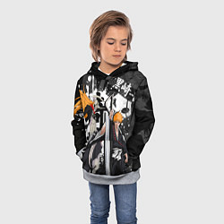 Толстовка-худи детская Bleach, цвет: 3D-меланж — фото 2