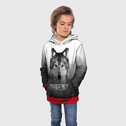 Толстовка-худи детская СТРАХА НЕТ СЛАВЯНЕ, цвет: 3D-красный — фото 2