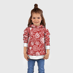 Толстовка-худи детская Фракталы, цвет: 3D-белый — фото 2