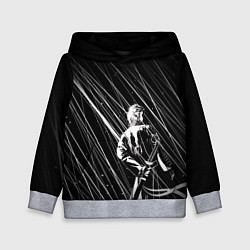 Толстовка-худи детская Вирджил под дождём, цвет: 3D-меланж