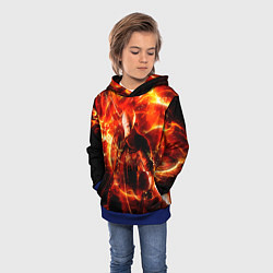 Толстовка-худи детская Данте в огне, цвет: 3D-синий — фото 2