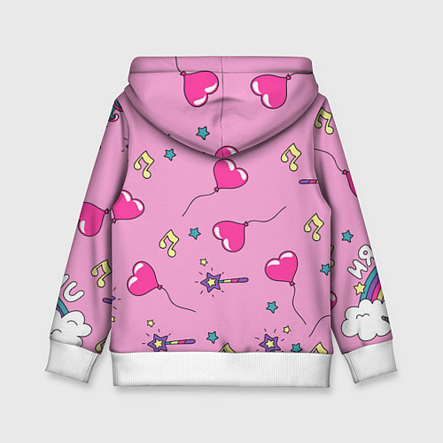 Детская толстовка Единорог Радужный / 3D-Белый – фото 2