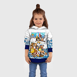 Толстовка-худи детская ONE PIECE ВАН ПИС МОРЕ, цвет: 3D-синий — фото 2