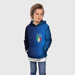 Толстовка-худи детская Сборная Италии, цвет: 3D-белый — фото 2