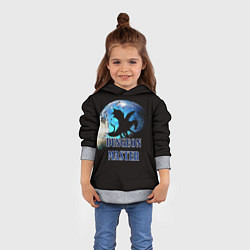 Толстовка-худи детская Dungeon Master, цвет: 3D-меланж — фото 2