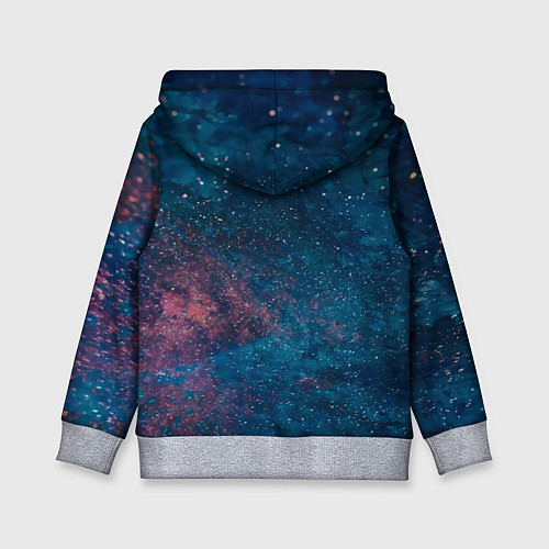 Детская толстовка Милый ленивец в космосе / 3D-Меланж – фото 2