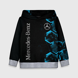 Толстовка-худи детская Mercedes Мерседес Неон, цвет: 3D-меланж