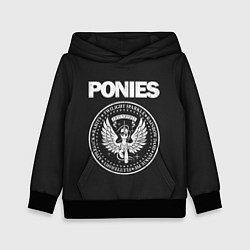 Толстовка-худи детская Pony x Ramones, цвет: 3D-черный