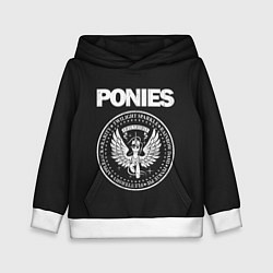 Толстовка-худи детская Pony x Ramones, цвет: 3D-белый