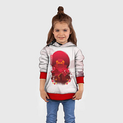 Толстовка-худи детская Кенджиро Ренгоку Kimetsu no Yaiba, цвет: 3D-красный — фото 2