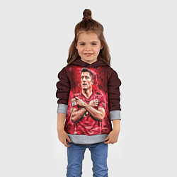 Толстовка-худи детская Левандовски Lewandowski 9, цвет: 3D-меланж — фото 2