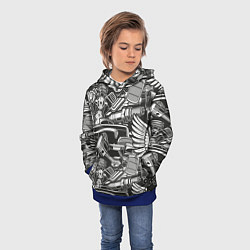 Толстовка-худи детская Механика Автомобиль, цвет: 3D-синий — фото 2