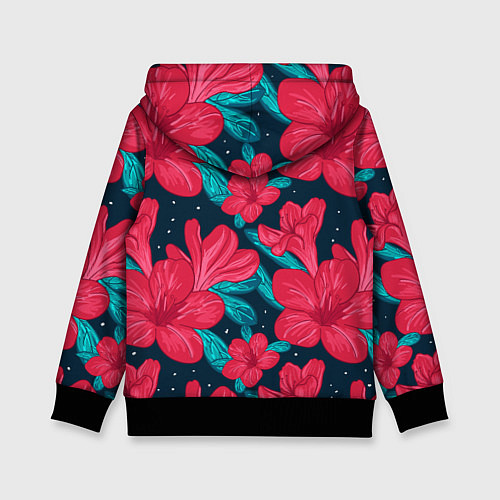 Детская толстовка Моника в цветах / 3D-Черный – фото 2