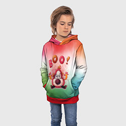 Толстовка-худи детская Booo, цвет: 3D-красный — фото 2