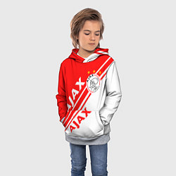 Толстовка-худи детская FC AJAX AMSTERDAM ФК АЯКС, цвет: 3D-меланж — фото 2
