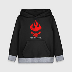 Толстовка-худи детская Fight the power, цвет: 3D-меланж