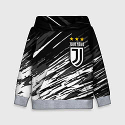 Толстовка-худи детская JUVENTUS ЮВЕНТУС БРЫЗГИ, цвет: 3D-меланж