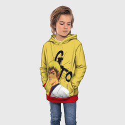 Толстовка-худи детская Крутой учитель Онидзука, цвет: 3D-красный — фото 2