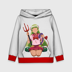 Толстовка-худи детская Clara Valac Minimalistic, цвет: 3D-красный