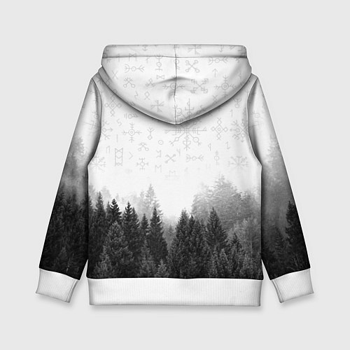 Детская толстовка Лес и руны / 3D-Белый – фото 2