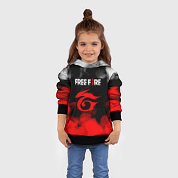 Толстовка-худи детская Free Fire ? Фри Фаер, цвет: 3D-черный — фото 2