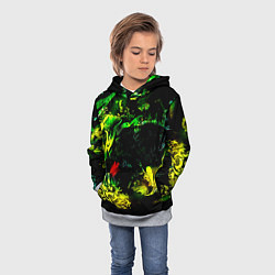 Толстовка-худи детская ACID DRAGON, цвет: 3D-меланж — фото 2