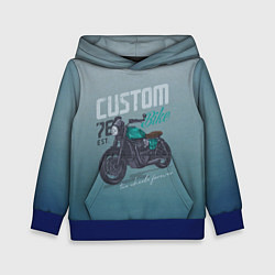 Толстовка-худи детская Custom Bike, цвет: 3D-синий